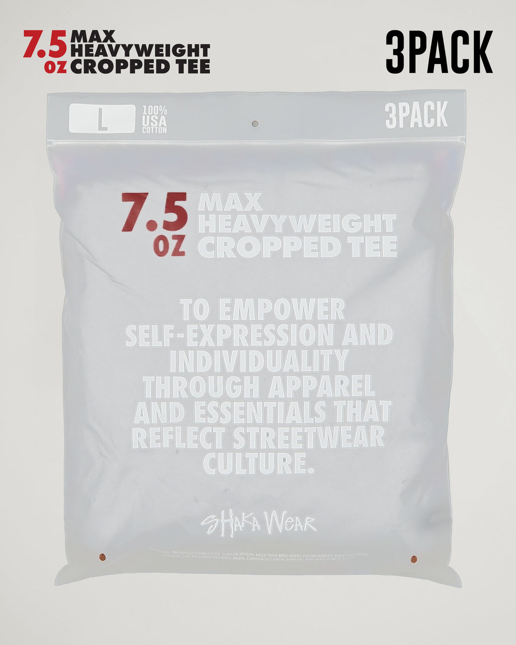 7.5oz Max Heavyweight Cropped Tee - 3-Pack