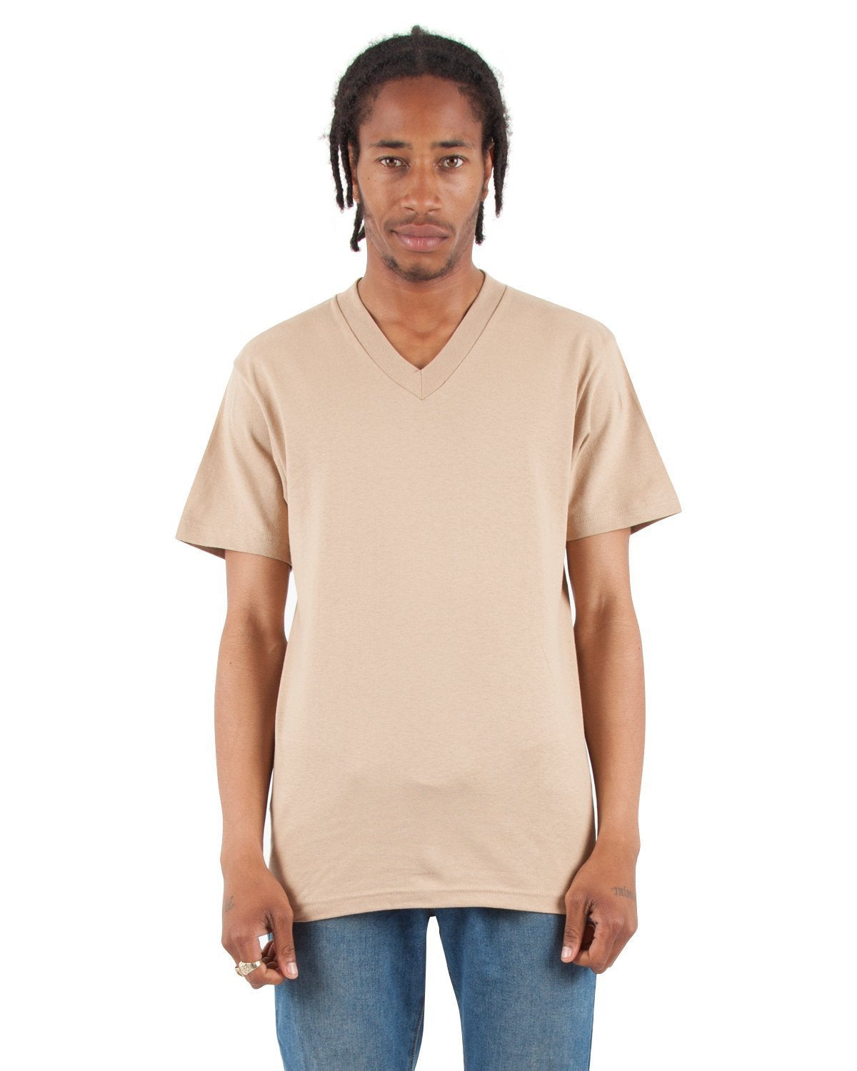 6.2oz V-Neck Short Sleeve