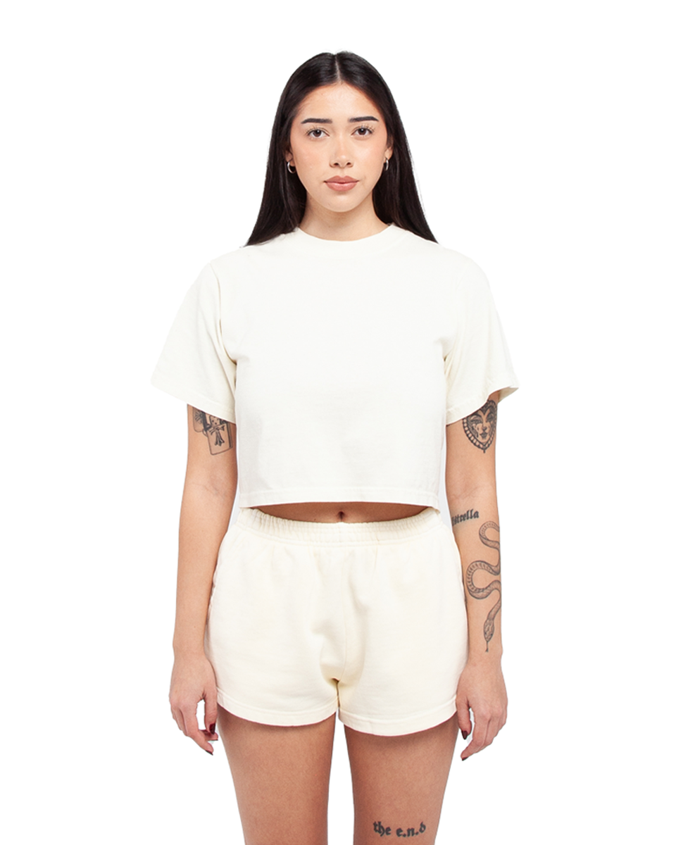Women Garment Dye Fleece Shorts