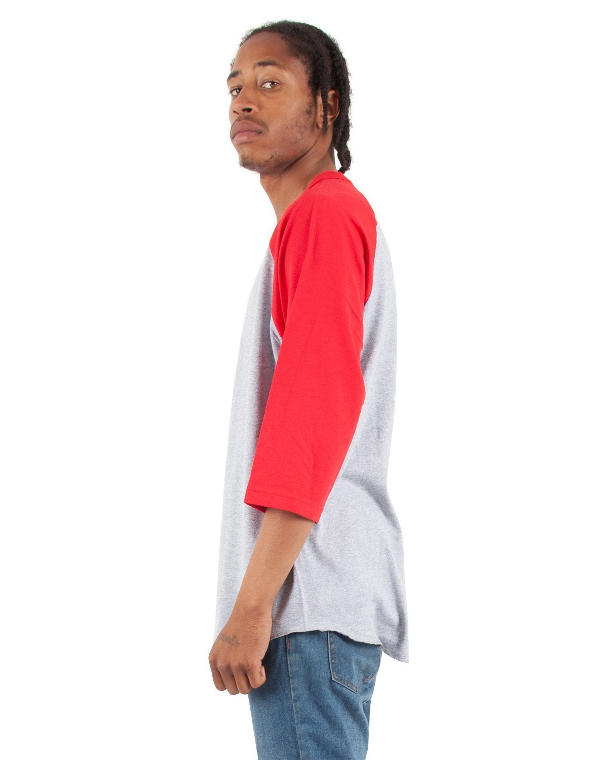 Heather Grey and Red