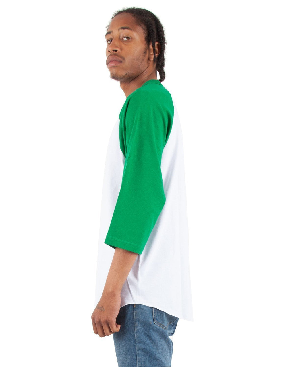 White and Kelly Green
