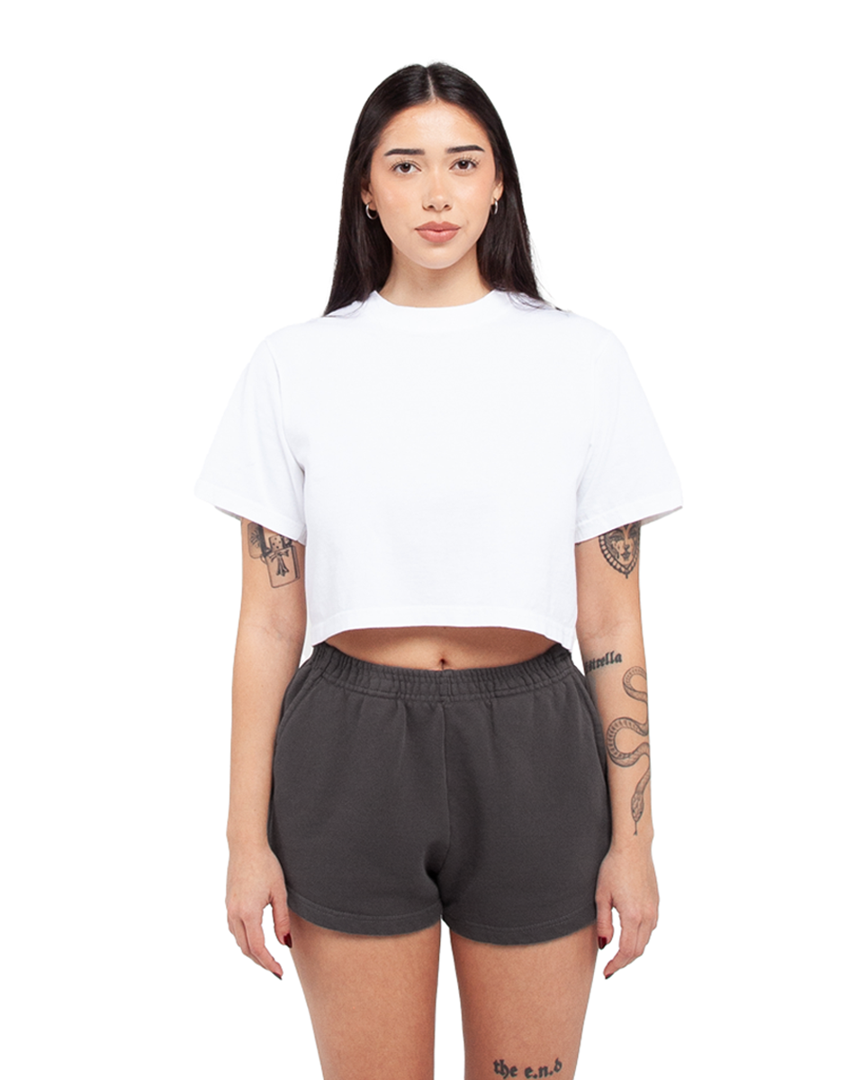 Women Garment Dye Fleece Shorts