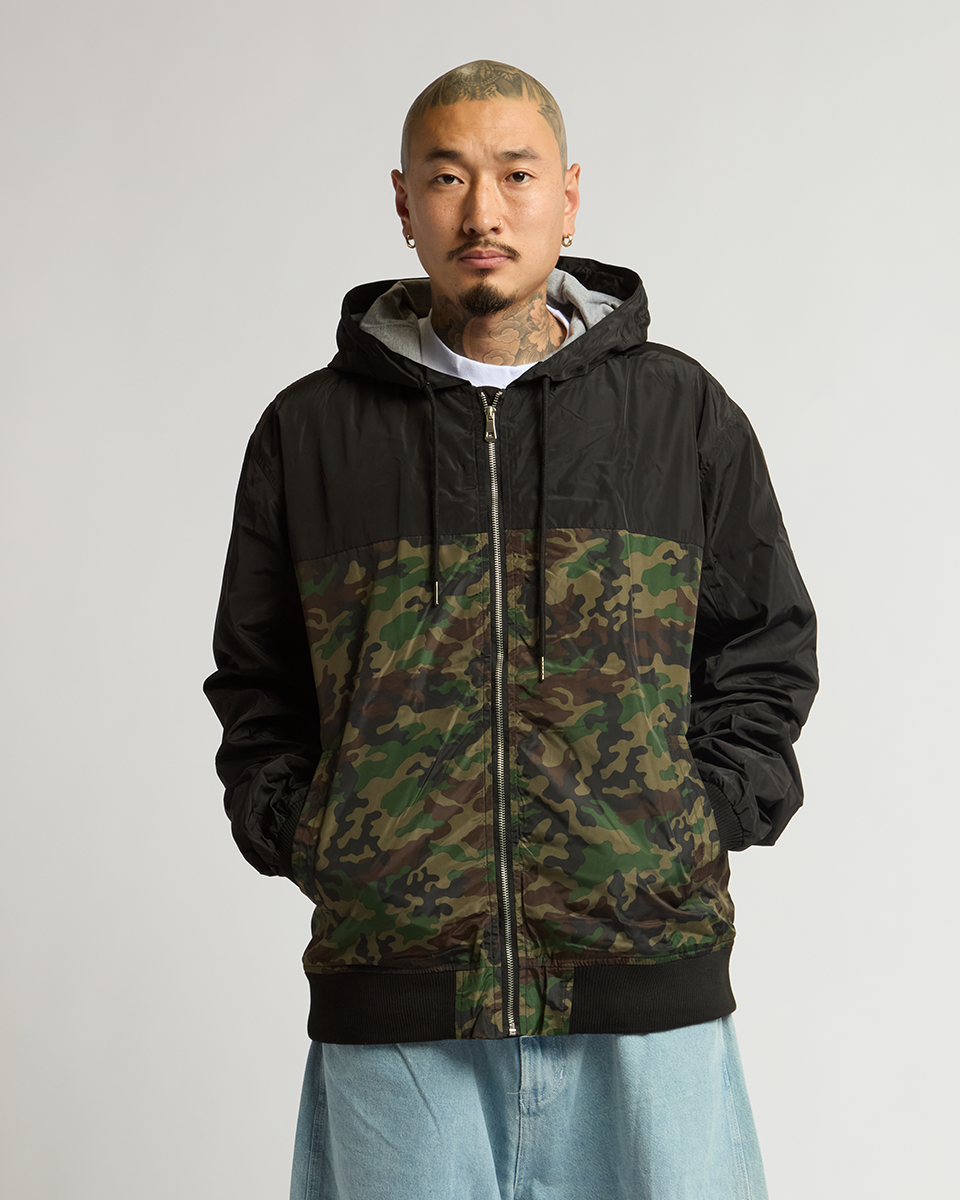 Black and Woodland Camo