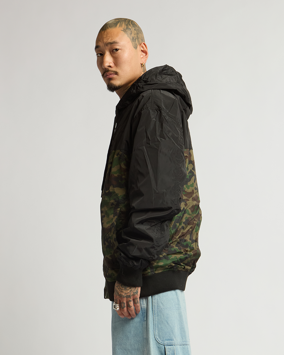 Black and Woodland Camo